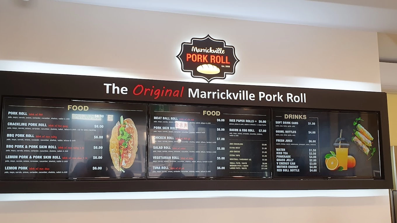 Marrickville Pork Roll menu 12