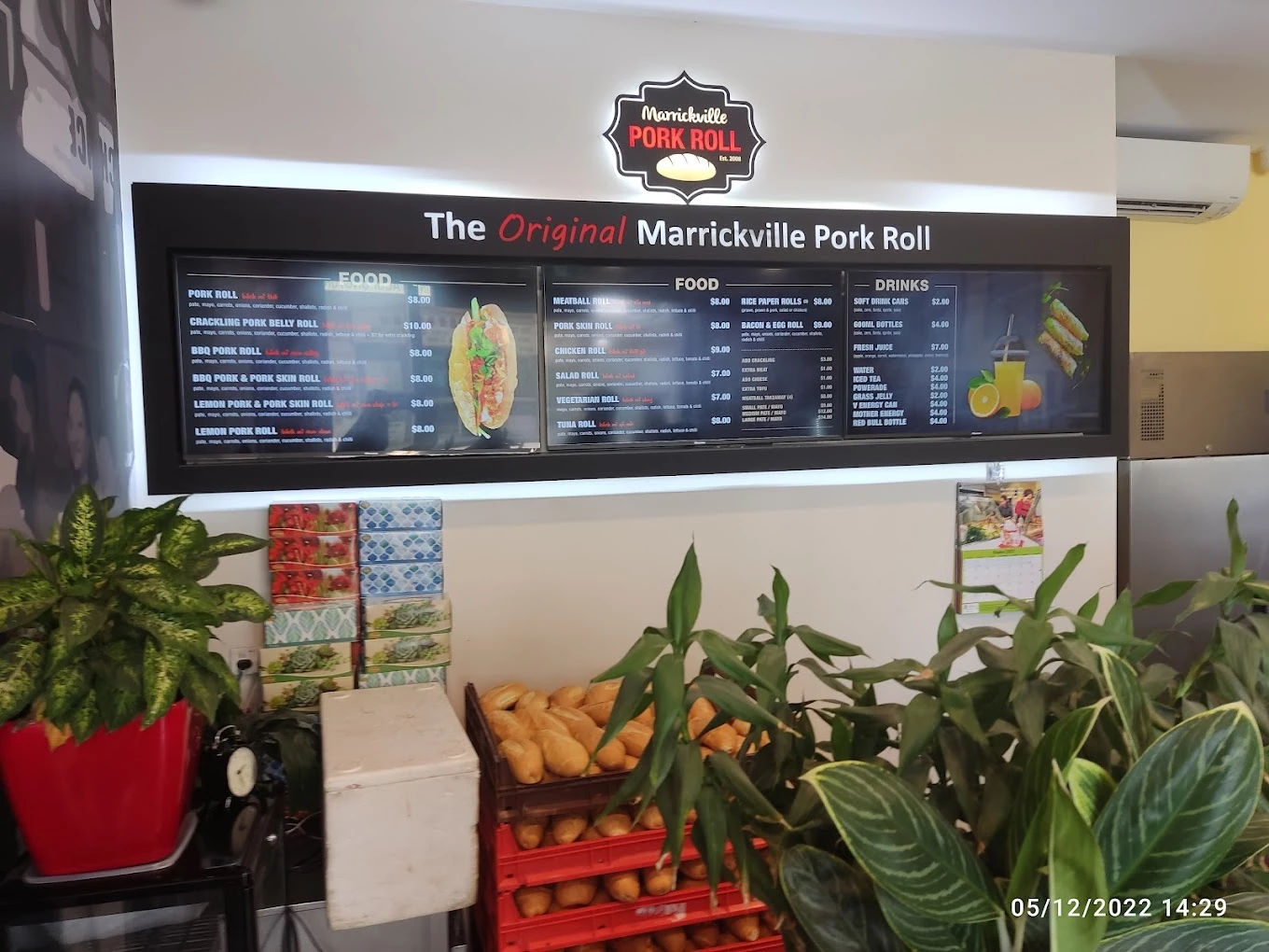 Marrickville Pork Roll menu 1